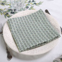 "Maillane olive" 6 serviettes de table provençales 50x50cm tissu coton Valdrôme