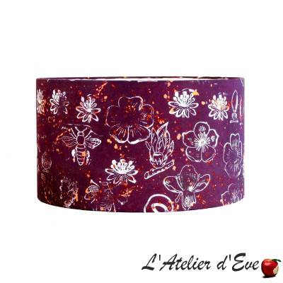 Abat-jour tissu Botanica Prune Esterelle