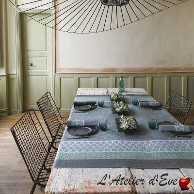 Coated cotton tablecloth "Bastide" pepper Le Jacquard French