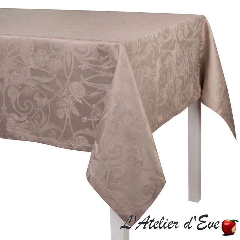 "Tivoli" tablecloth 100 linen French jacquard French manufacture