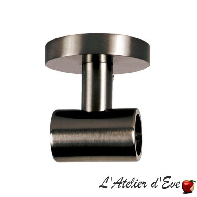 Supports mixtes Ø19-40mm- Nickel noir pour tringle rideau- collection Acea Houlès