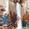 Cotton curtain Coco corals Made in France