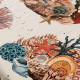 Cotton curtain "Coco corals" Made in France