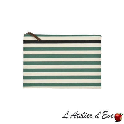 "Lacquy vert" Trousse plate grand modèle Artiga Made in France