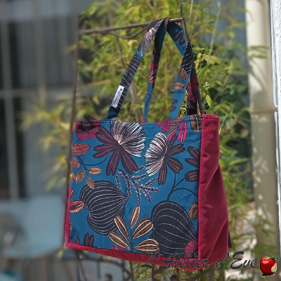 Grand sac cabas fantaisie gris à motifs de tortues pour les courses ou la  plage.