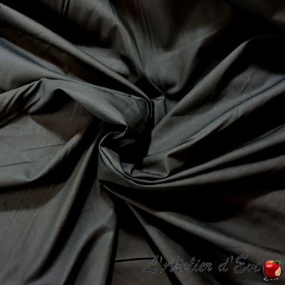 Tissu coton uni noir grande largeur