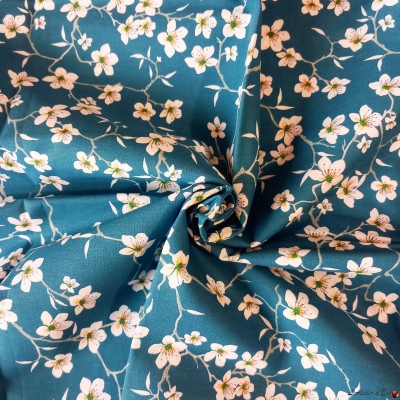 Coupon 1m30 x 1m50 "Amandier" coton fantaisie