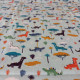 Coupon-tissu-coton-jurassic-bleu-coton-enfant