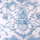 Tissu ameublement et sièges-Grande largeur-Ludivine-Toile de Jouy-Encre fond écru-Thevenon