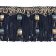 Frange moulinée perles-33208-9610 Oltremare- collection Impériale-passementerie-Houlès