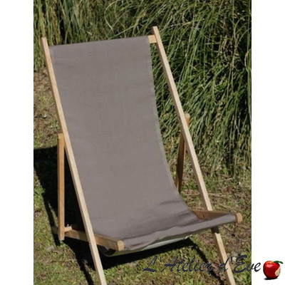 "Toile transat" unie Taupe Dralon