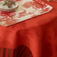 100% linen tablecloth "Sovereign" Carmine Le Jacquard French