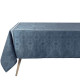 100% linen tablecloth "Arms" cerulean Le Jacquard French
