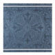 8 large linen napkins "Arms" cerulean Le Jacquard French