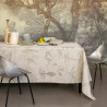 100% linen tablecloth Avière nocturne Le Jacquard French