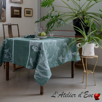100% "Avière" solar linen tablecloth Le Jacquard French