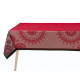 French Jacquard Ruby "Star Lights" Cotton Tablecloth