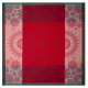 French Jacquard Ruby "Star Lights" Cotton Tablecloth
