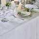 French Jacquard Ruby "Star Lights" Cotton Tablecloth