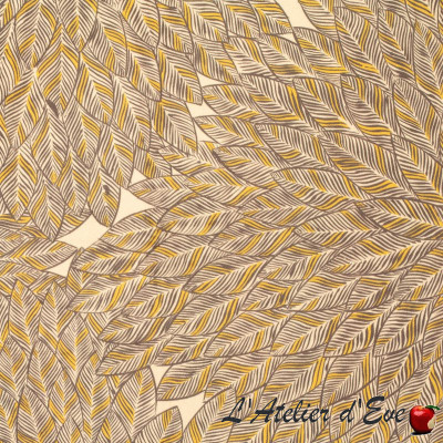 Coupon 125x140cm tissu velours fantaisie "Chaman" Thevenon