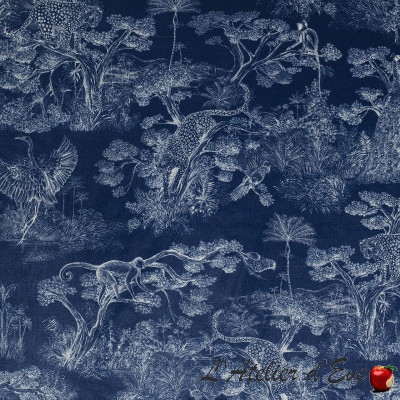 "Animalia" Thevenon velvet fabric