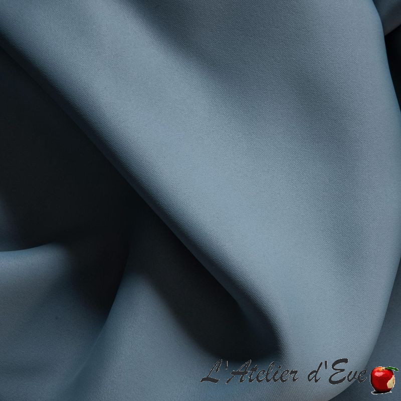 Tissu satin occultant 60% blanc, thermique, acoustique non feu M1 Largeur 300cm "Boréal"