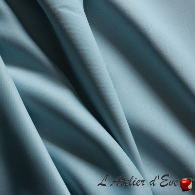 Tissu satin occultant 60% blanc, thermique, acoustique non feu M1 Largeur 300cm "Boréal"