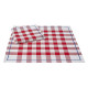 serviettes-de table-coton-carreaux-rouges-et-blancs-Bistrot-français-Le Jacquard-Français