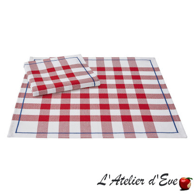 Lot 4 serviettes de table coton "Bistrot Français" Le Jacquard Français