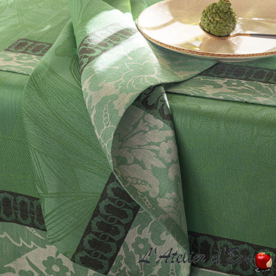 lot-4-grandes-serviettes-de-table-100%-lin-escapade-tropicale-cameleon-le-jacquard-francais