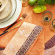 Lot 4 grandes serviettes de table lin "Escapade tropicale" Goyave Le Jacquard Français