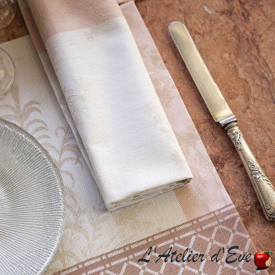 lot-4-grandes-serviettes-de-table-coton-jardin-d-eden-chair-le-jacquard-francais-