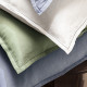 Lot 2 taies d'oreiller coton/lin "Nuances" Le Jacquard Français