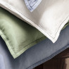 Lot 2 taies d'oreiller coton/lin Nuances Le Jacquard Français