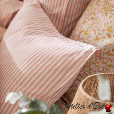 Lot 2 cotton/linen pillowcases "Nuances" Le Jacquard Français
