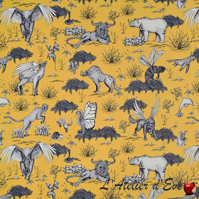 Toile de Jouy enfant velours "Réalité irréelle" Casal