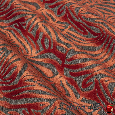 Tissu jacquard velours "Parker" Thevenon