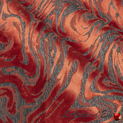 Tissu jacquard velours "Clyde" Thevenon