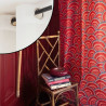 rideau-coton-sur-mesure-fairy-light-rouge-piment