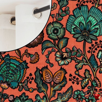Velvet fabric "Indienne" Thevenon