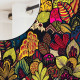 Josephine menthe/saumon | Rideau coton Made in France Thevenon
