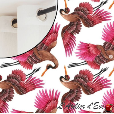 Fancy linen canvas "The Cranes"