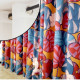"Idris" Linen flowered fabric furnishing Thevenon