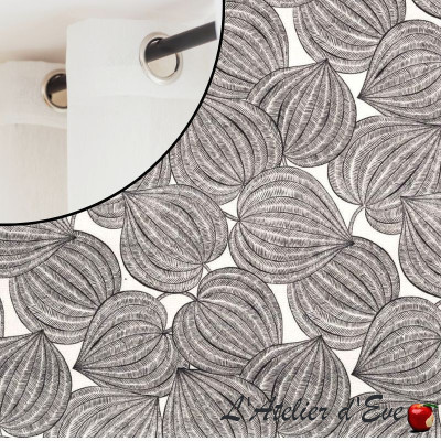 "Harvest" gris Rideau 100% coton Made in France 