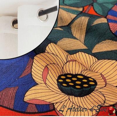 "Vaujours" Floral embroidered canvas with Casal furnishings