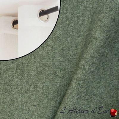 Rive gauche (10 coloris) Tissu ameublement jacquard aspect flanelle Thevenon