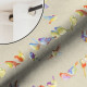 A pair of cotton curtains "Happy birds" Made in France
