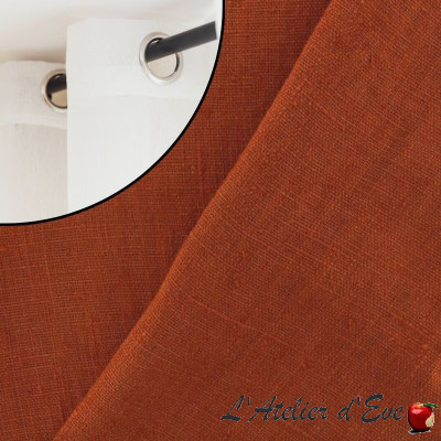Lin lave (24 coloris) Tissu habillement lin uni L.142cm Thevenon