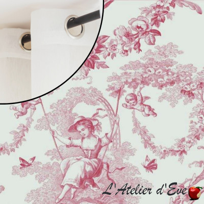 rideau-oeillets-toile-de-jouy-ludivine-coton-rose-fond-creme-thevenon