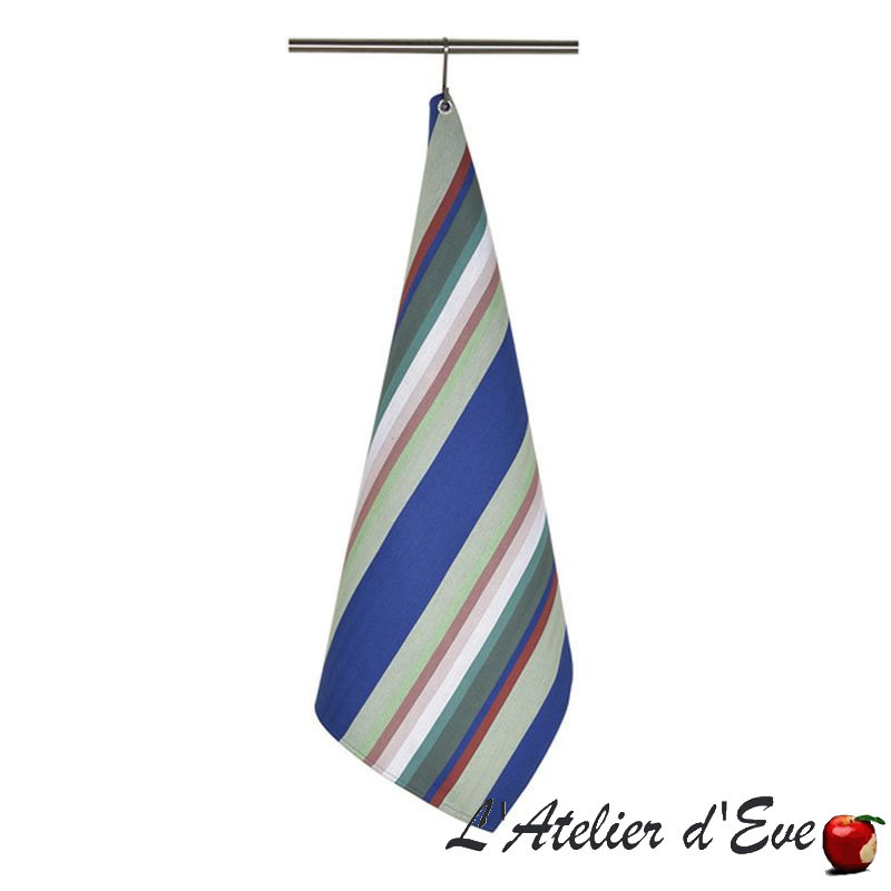"Tastes" Tea towel organic cotton Basque canvas Made in France 75x50cm Artiga